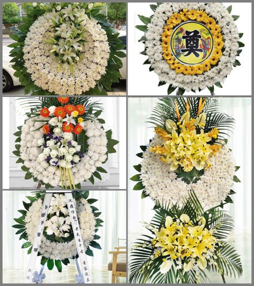 广东梅州市丰顺县砂田镇新塘村花圈速递